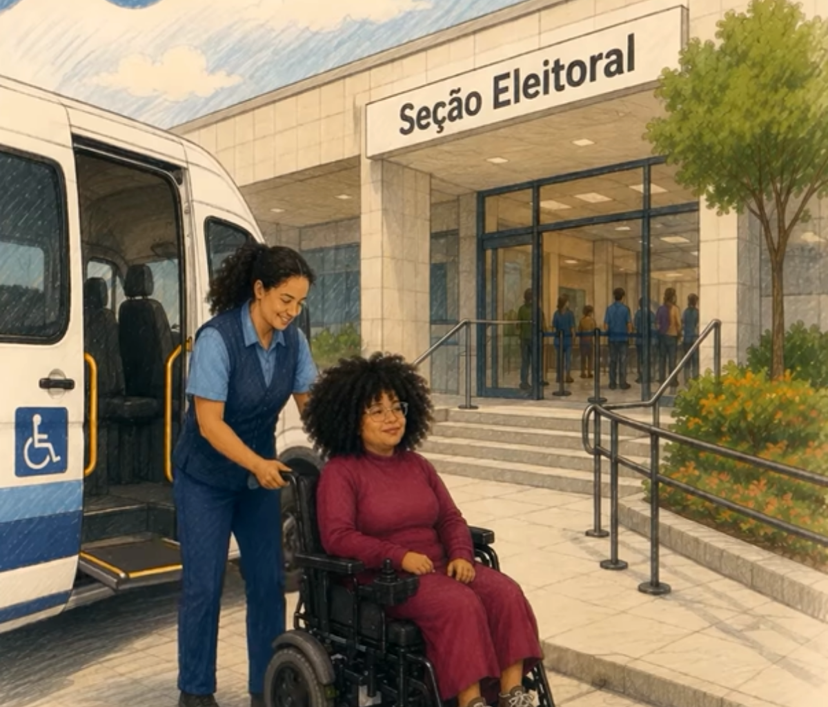 TRE-BA oferece transporte gratuito para eleitores com defici&ecirc;ncia em Salvador; saiba como solicitar. Foto: Reprodu&ccedil;&atilde;o/TSE