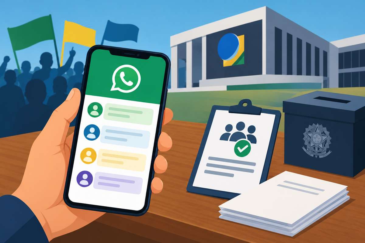 TSE define regras para canais de WhatsApp. Foto: Ilustra&ccedil;&atilde;o | IA/ChatGPT