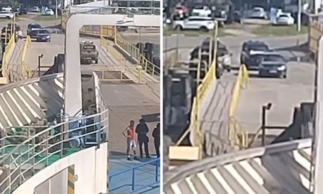 VÍDEO: suspeitos de roubo são presos dentro de ferry-boat em Itaparica