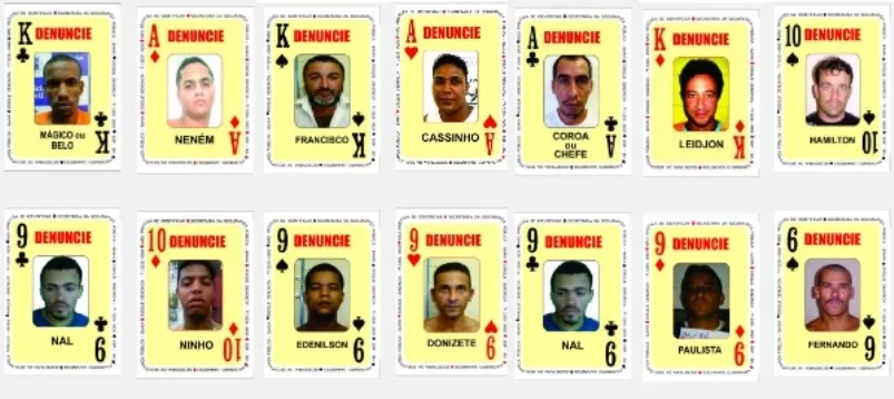 Criada em 2011, ferramenta ‘Baralho do Crime’ já contribuiu para 68 prisões em todo estado