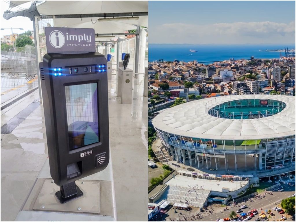 A biometria facial obrigatória em setores da Fonte Nova já começa no jogo entre Bahia e São Paulo. Foto: Divulgação