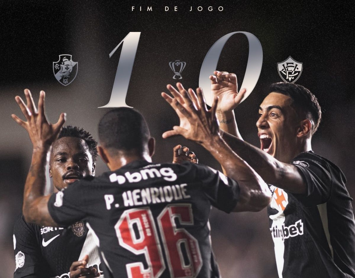 Mesmo com um a mais, Vitória perde para o Vasco e se complica na Copa do Brasil. Foto: Vasco