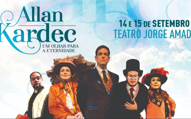 Pe&ccedil;a biogr&aacute;fica que retrata a trajet&oacute;ria de Allan Kardec, unindo narrativa hist&oacute;rica e reflex&atilde;o espiritual em uma experi&ecirc;ncia envolvente/Foto: Divulga&ccedil;&atilde;o&nbsp;