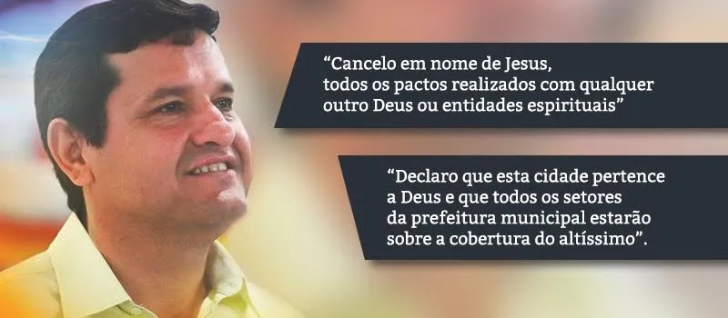 GUANAMBI: Em dia de combate à intolerância religiosa, prefeito que ‘entregou’ cidade a Deus se recusa a falar
