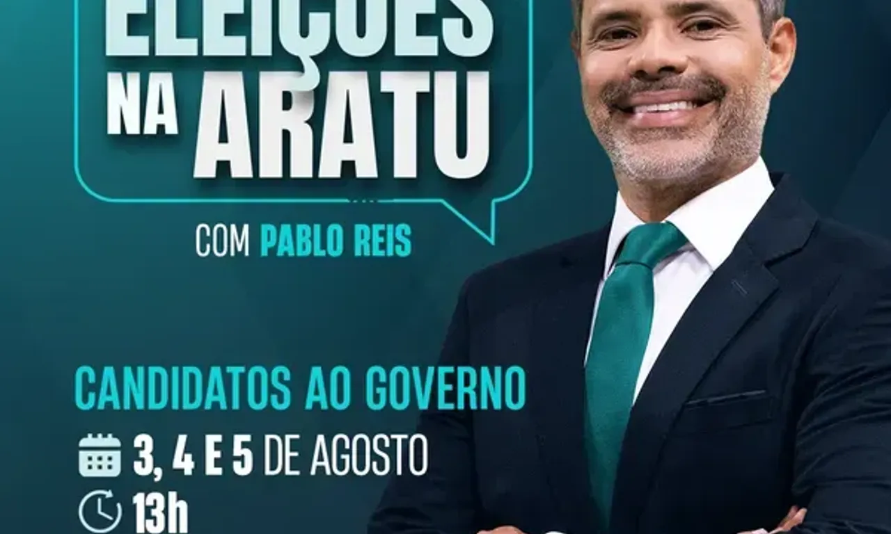 TV Aratu promove sabatinas com candidatos ao governo da Bahia. Arte: TV Aratu