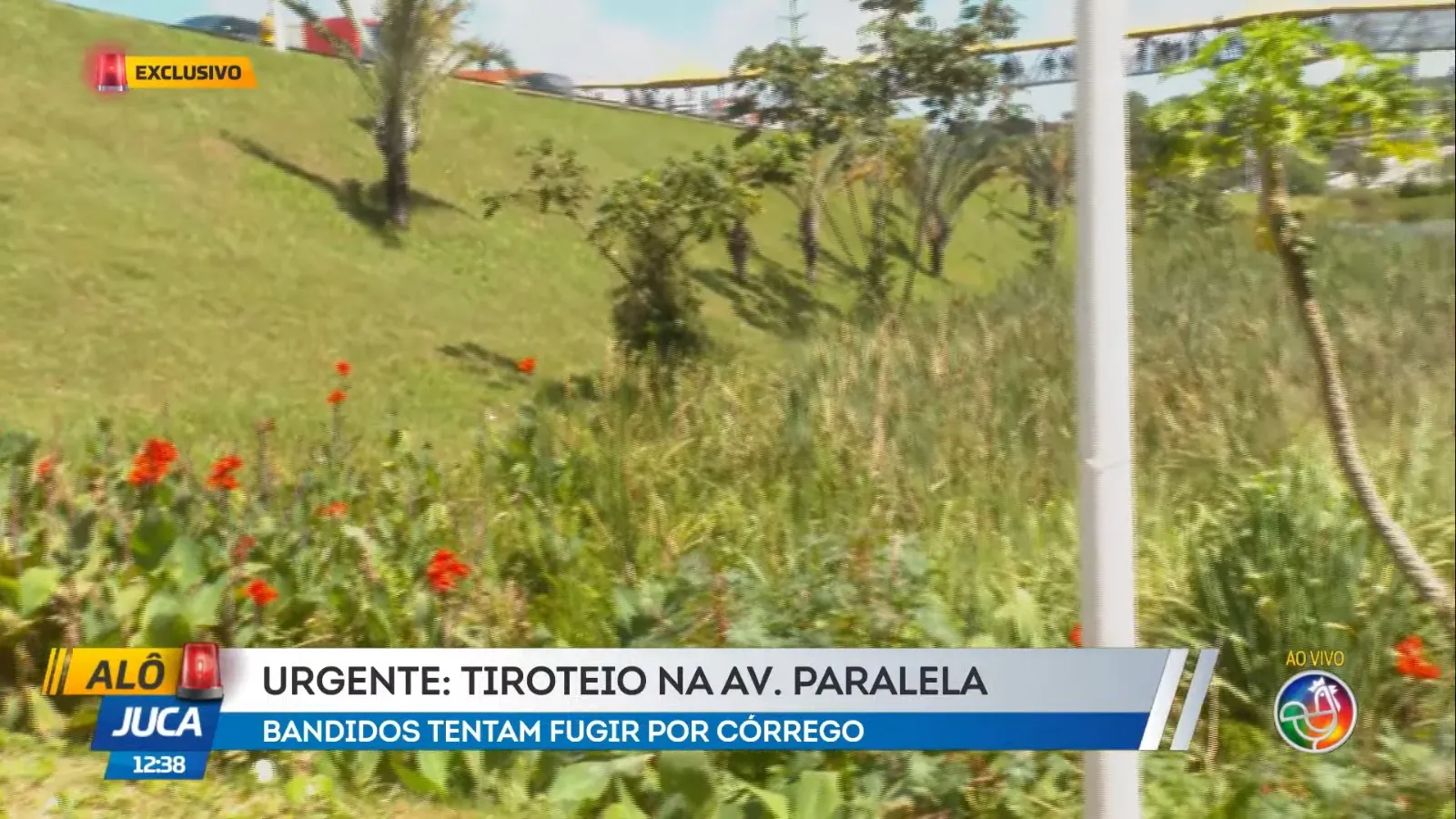 Suspeito troca tiros com a polícia na Avenida Paralela; veja vídeo