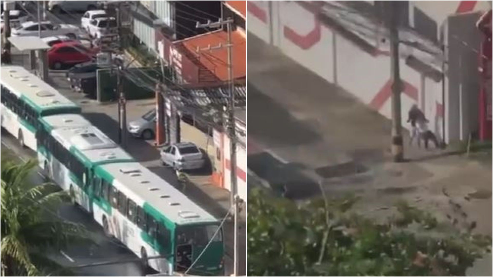 Tiroteio com feridos em Patamares. Foto: Reprodução / leitor Aratu On