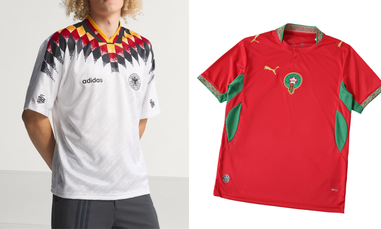 Camisa Alemanha e Marrocos. Foto: Divulga&ccedil;&atilde;o