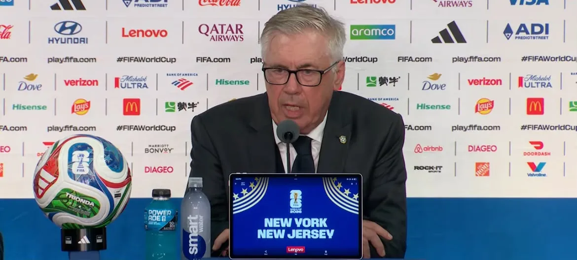 Ancelotti explica por que Bruno Guimarães bateu pênalti contra a Noruega