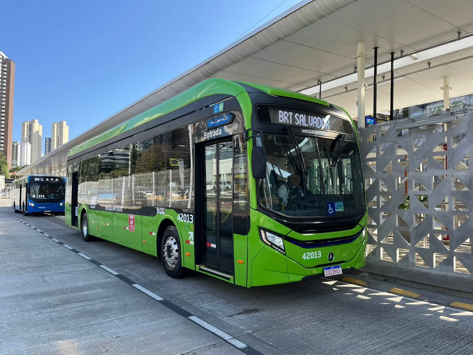 Imagem do novo ônibus elétrico 
