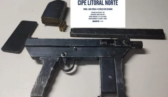 Homem é encontrado com uma metralhadora artesanal e drogas na cidade de Tanquinho 