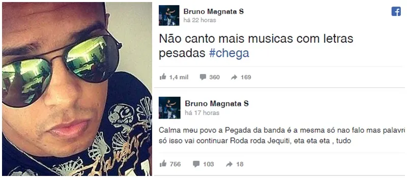 ‘CHEGA!’: Cantor da ?La Fúria? diz que não cantará mais músicas com letras pesadas