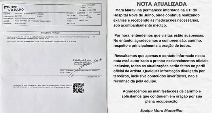 Mara Maravilha Instagram Nota