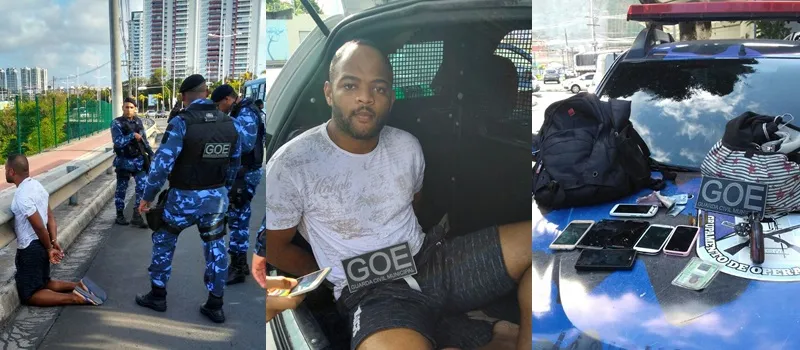 NO FLAGRA: Guarda Civil prende homem acusado de assalto a coletivo; Ônibus fazia linha Brasilgás/Aeroporto