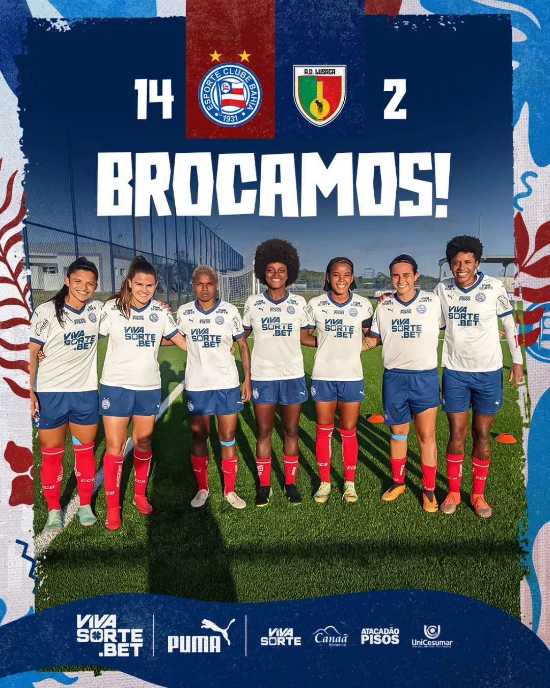 Na Final as Mulheres De Aco Atropelam Lusaca Por 14 2 Pelo Campeonato Baiano.  | Foto: Divulgação EC Bahia