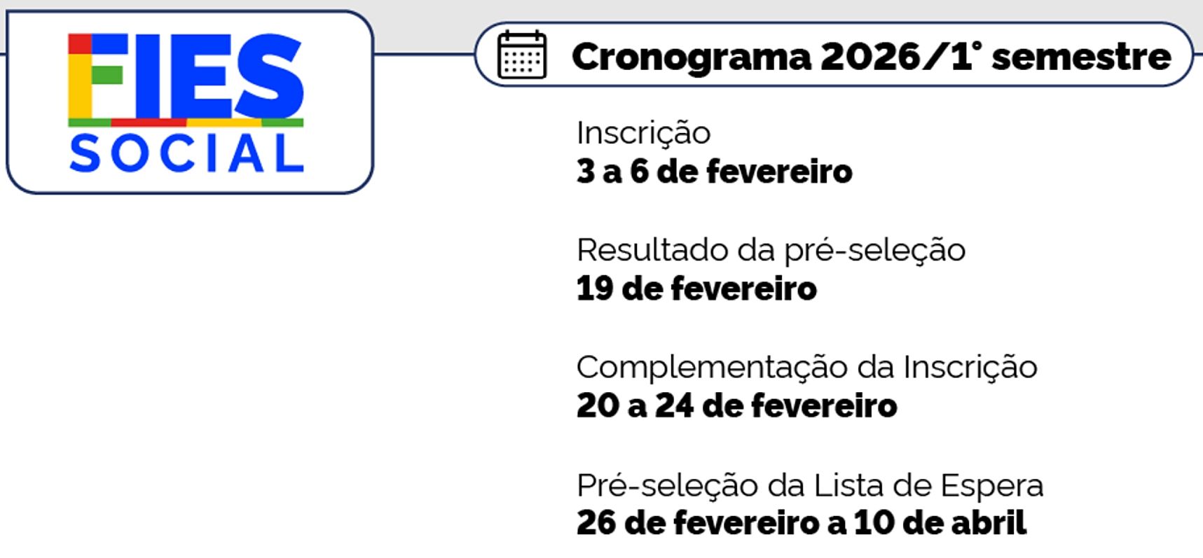 Fies 2026: Inscrições começam na próxima semana e Bahia tem mais de 7 mil vagas. Foto: Divulgação