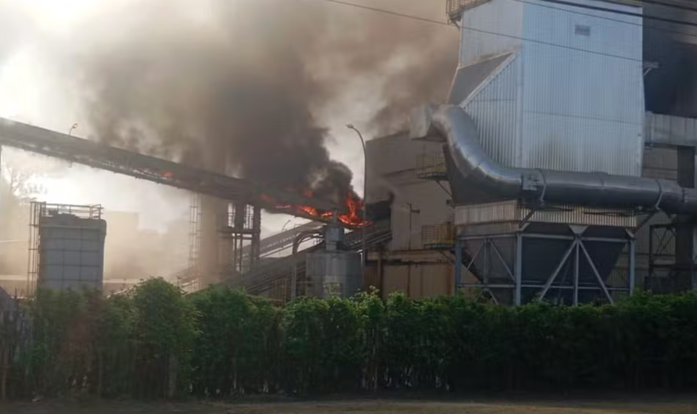 Incêndio na fábrica da Nestlé em São Paulo. Foto: Redes sociais 