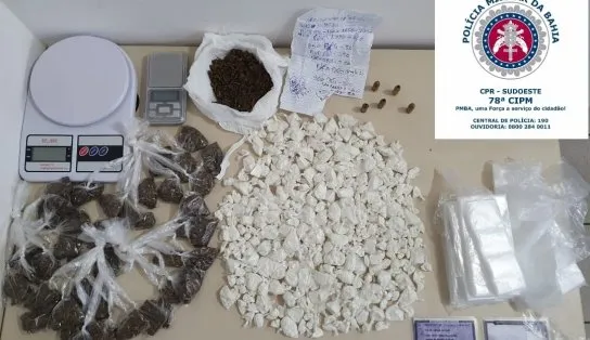 Dois homens são presos em flagrante com 432 porções de drogas em Vitória da Conquista