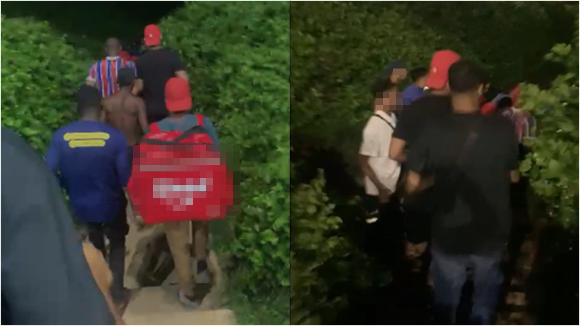 Homens são agredidos por populares. Foto: Reprodução / Redes Sociais 