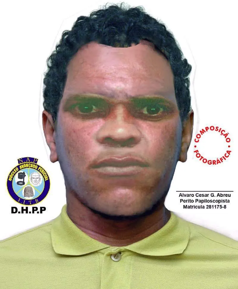 Polícia divulga retrato falado de suspeito de matar criança; Recompensa é R$ 10 mil