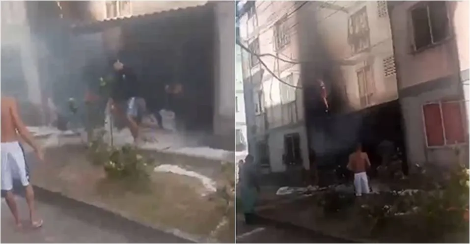 Incêndio atinge prédio de condomínio em Nova Brasília de Valéria