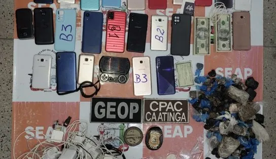 Fim da linha: 35 celulares são apreendidos após varredura em presidio na Bahia 