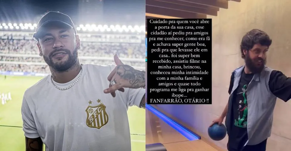 Neymar ataca Diogo Defante após suposta indireta: 'Fanfarrão, otário'