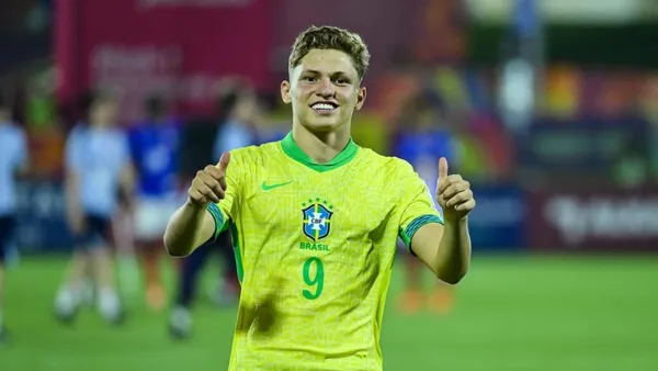 Dell, o Haaland do Sertão, fez 2 gols contra o Marrocos no Mundial Sub-17, em novembro | Foto: CBF