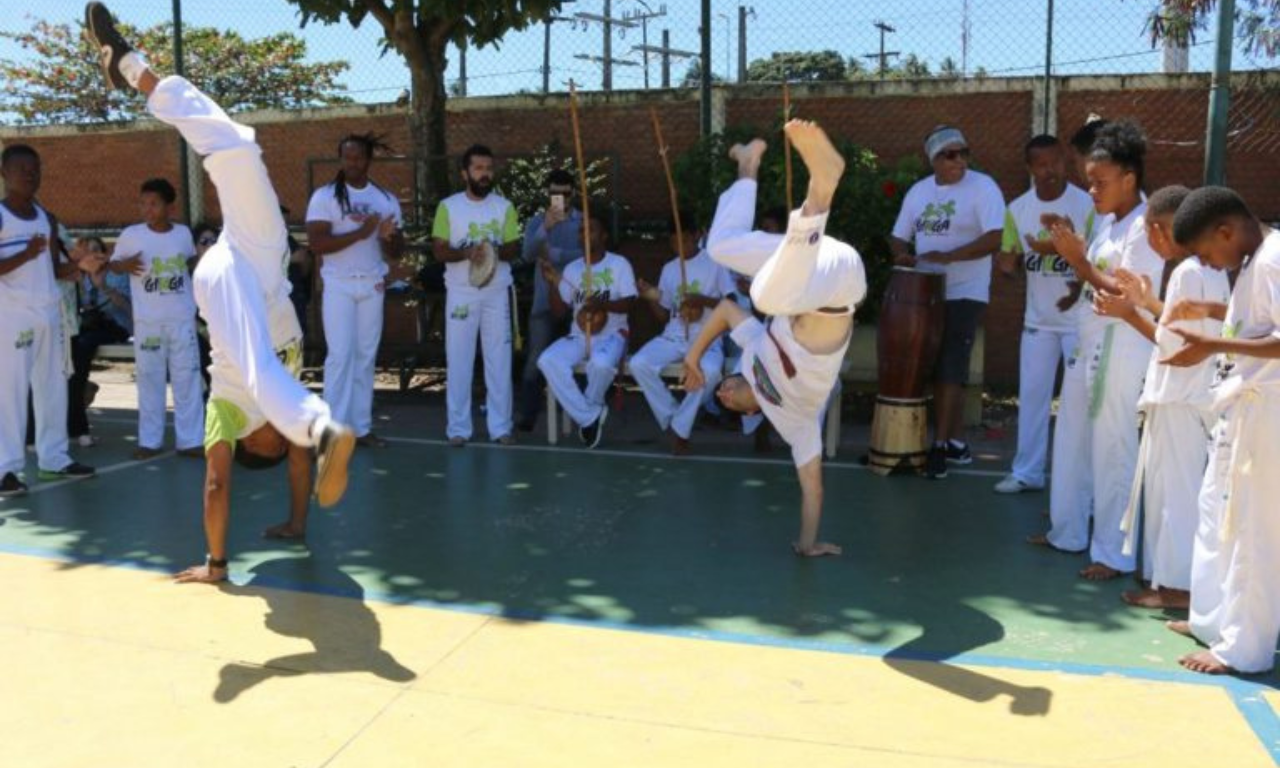 Grupo de Capoeira realiza intercâmbio cultural com alemães.Foto: Bruno Concha | SecomPMS