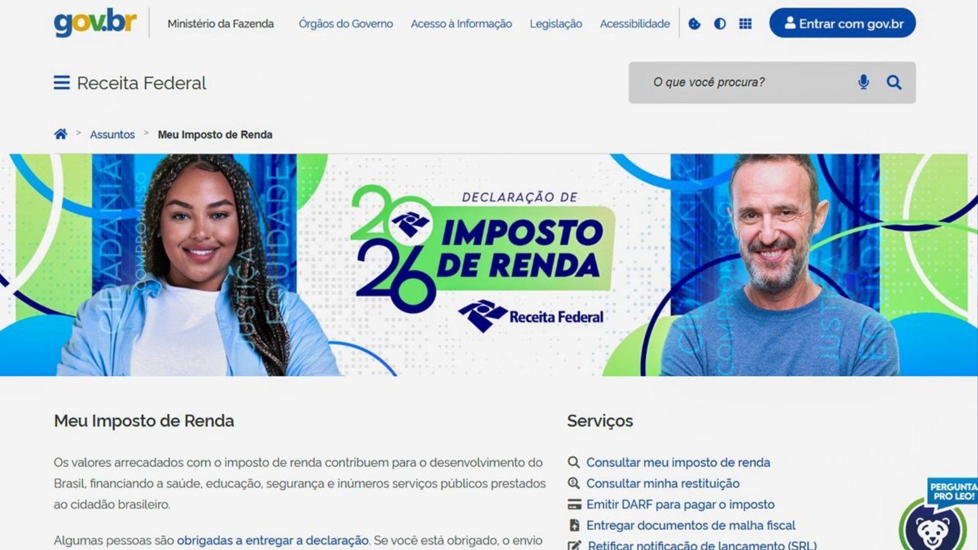 Foto: Print/ Receita Federal