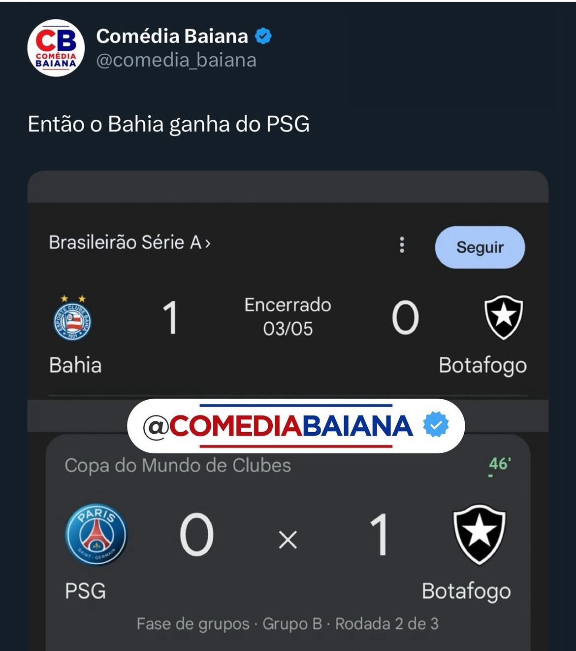 Reprodução/@comediabaiana