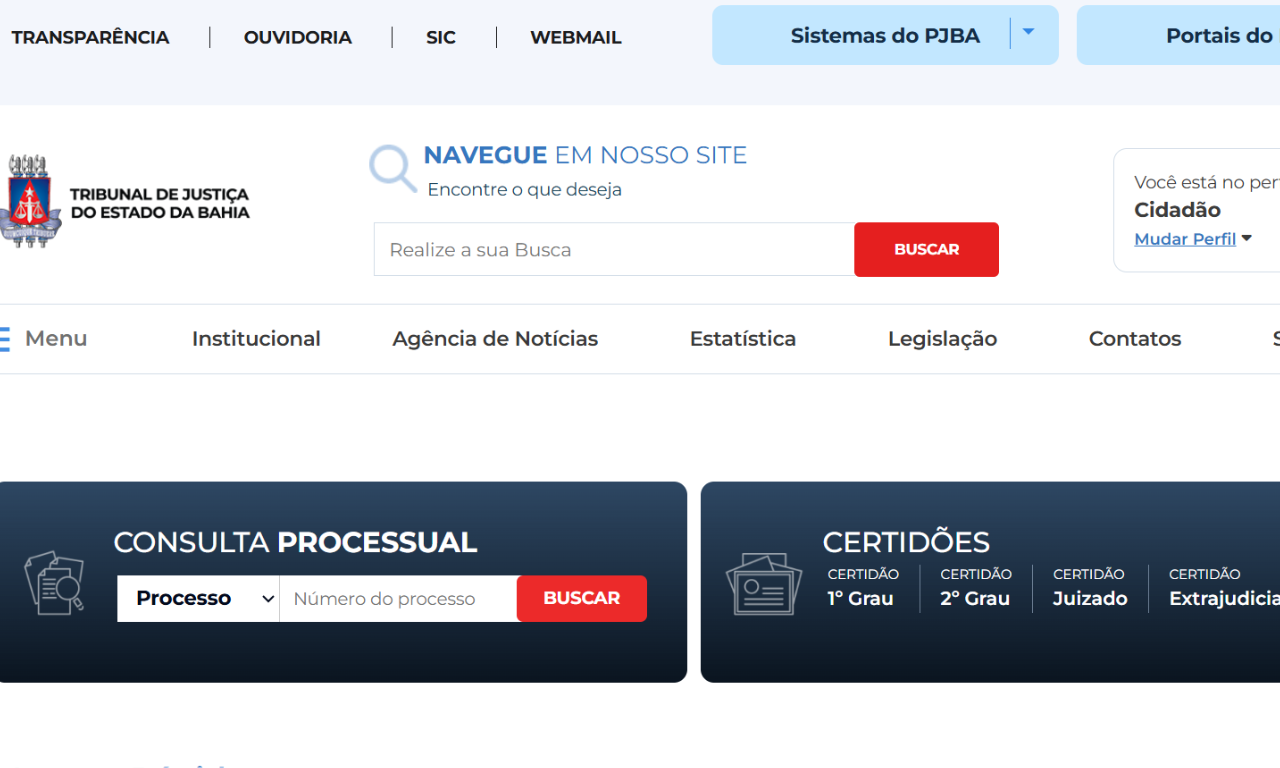 Foto: TJBA | Reprodu&ccedil;&atilde;o Web