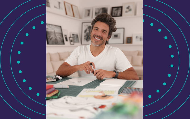 A proposta de trabalhar com cadernos como suporte artístico dialoga com práticas históricas de artistas como Leonardo da Vinci/Foto: Roberto Abreu