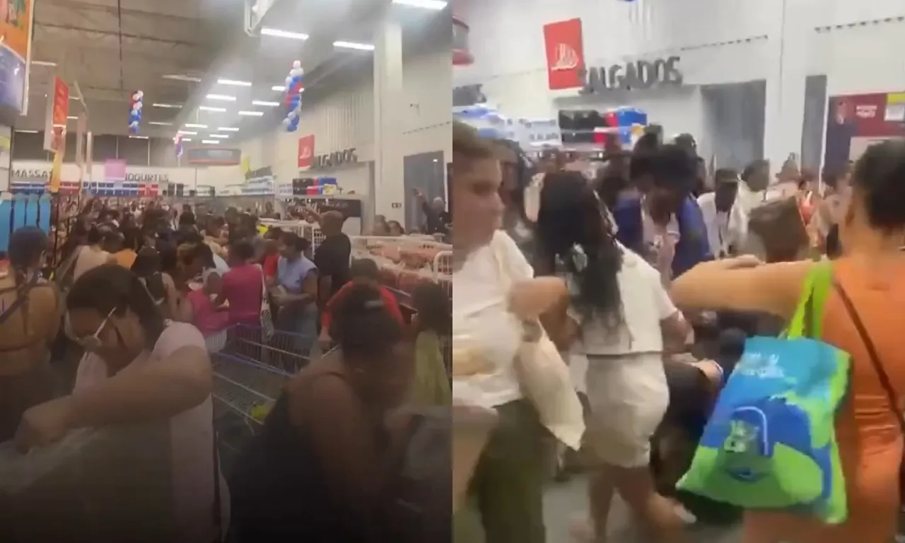 Confusão em mercado