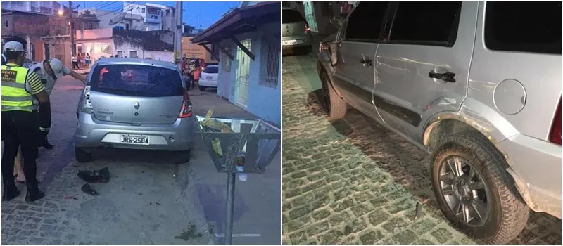 ‘PREJU’: Estudante pega ônibus escolar, assume direção e bate em três carros em Santo Antônio de Jesus
