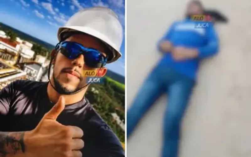 Ap&oacute;s a descarga el&eacute;trica, um colega de trabalho que presenciou o acidente e subiu na estrutura para cortar as tiras do equipamento de amarra&ccedil;&atilde;o e conseguir descer o corpo de Jo&atilde;o Andr&eacute;/Foto: Al&ocirc; Juca&nbsp;