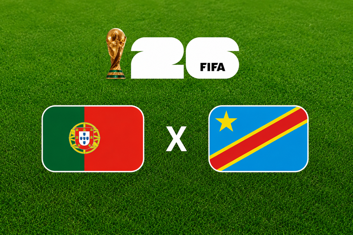 Portugal e Rep&uacute;blica Democr&aacute;tica do Congo jogam a partir das 12h. Foto: Ilustra&ccedil;&atilde;o 