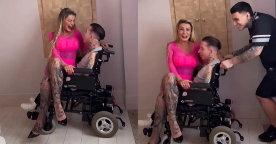 Andressa Urach realiza sonho de gravar conteúdo adulto com cadeirante: 'Senta para o Hot Wheels'