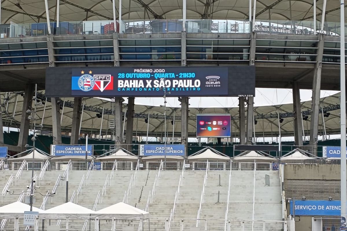 Bahia e S&atilde;o Paulo se enfrentam na Arena Fonte Nova. Foto: Dinaldo dos santos | Aratu On
