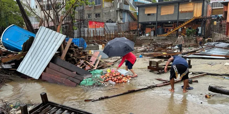 Imagem da Cidade Após o Furacão Erick/Foto: Reprodução