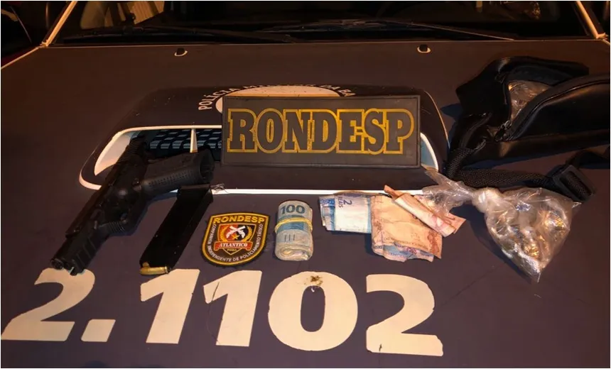 Suspeito é flagrado com arma, drogas e mil reais em São Cristóvão
