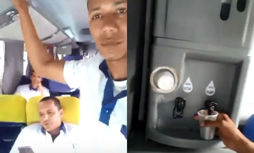 Em vídeo, rodoviários mostram “novo buzu” prometido por Neto: “tem até bebedouro”
