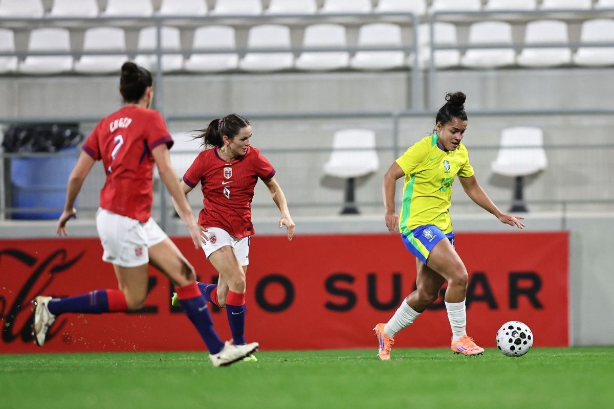 A Seleção Feminina perdeu para a Noruega por 3x1. Foto: Lívia Vilas Boas/CBF