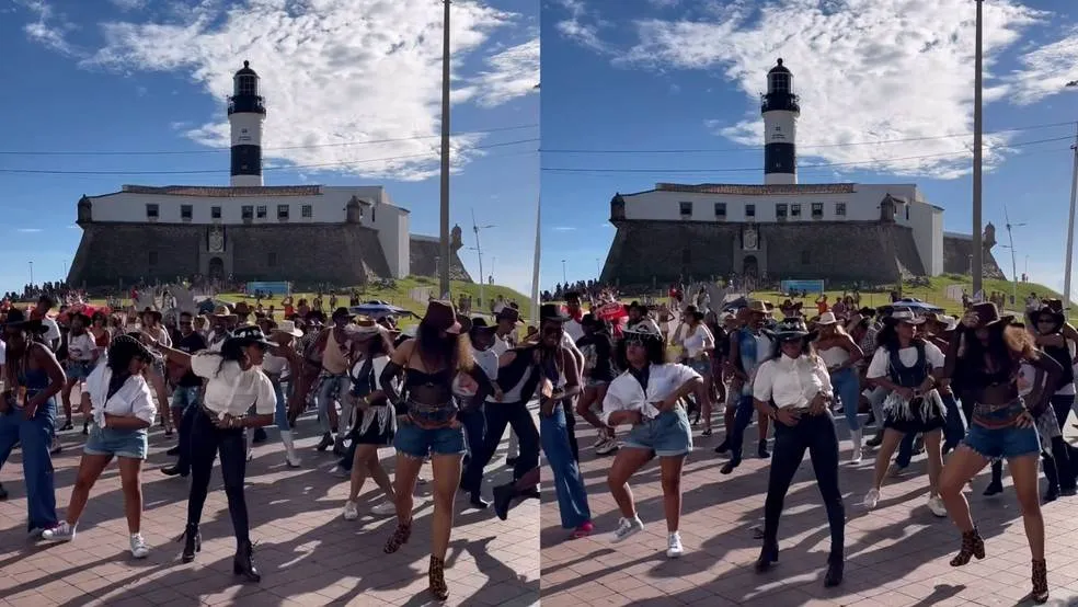 VÍDEO: fãs homenageiam Beyoncé com 'flash mob' no Farol da Barra