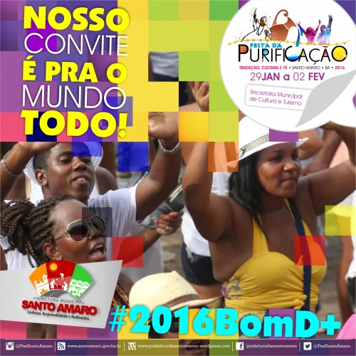 ÚLTIMA TENTATIVA: Após loiras e índio, prefeitura de Santo Amaro põe negros em cartaz da festa e avisa: “é pra todo mundo”
