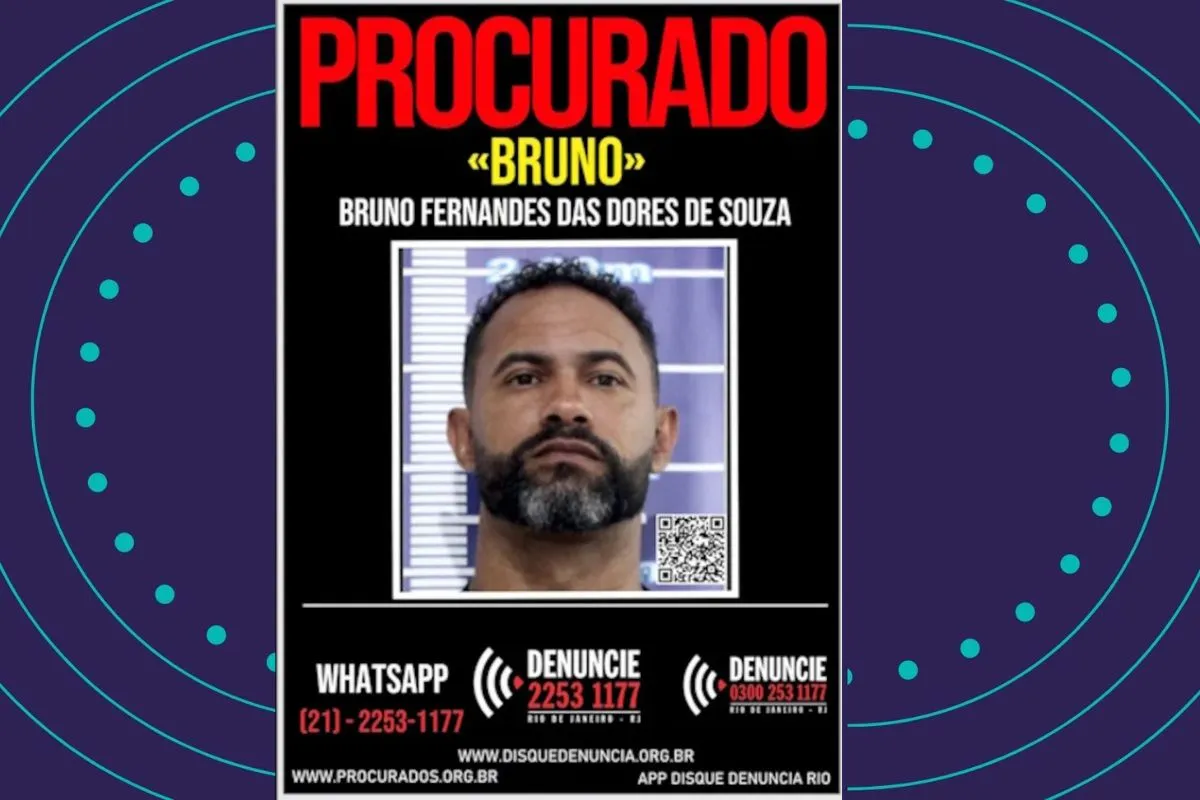 Goleiro Bruno vira foragido da Justiça e tem cartaz divulgado