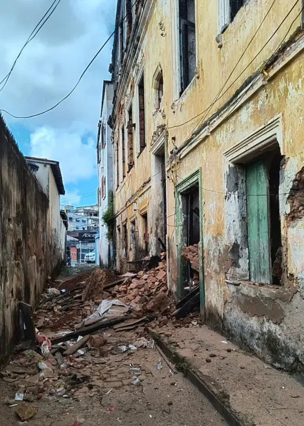 Iphan alertou responsável pelo Casarão no Carmo antes do desabamento; Foto:Defesa Civil