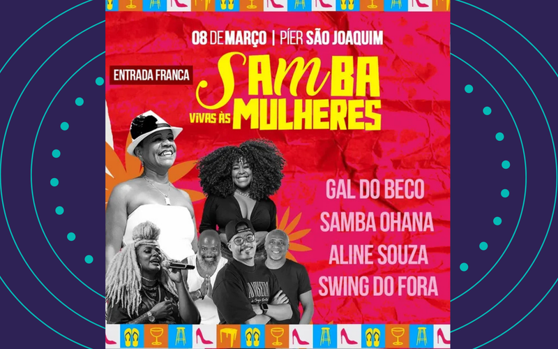 &ldquo;Samba Viva &agrave;s Mulheres&rdquo; &eacute; um show ou evento musical dedicado a celebrar a presen&ccedil;a e a import&acirc;ncia das mulheres no samba/Foto: Divulga&ccedil;&atilde;o&nbsp;