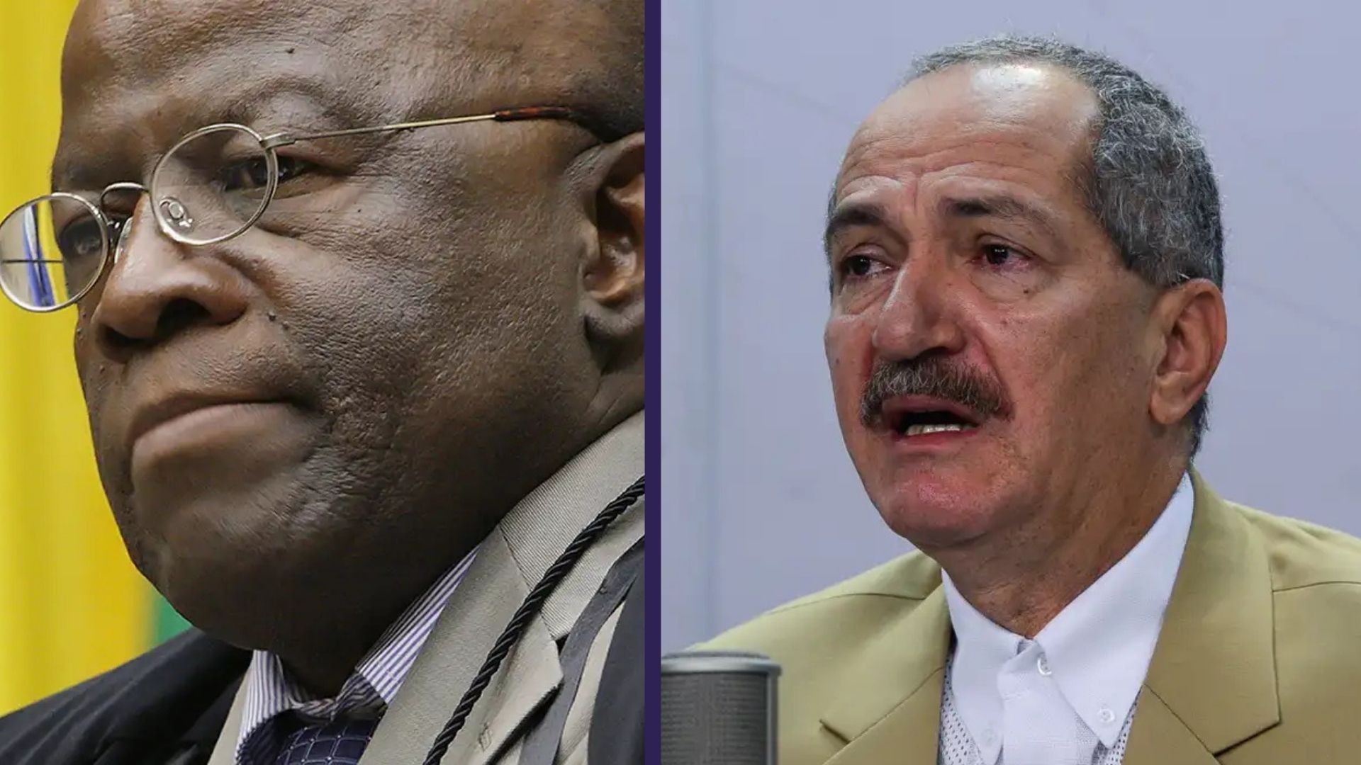 Disputa interna no DC entre Joaqui Barbosa e o atual pré-candidato da legenda, Aldo Rebelo; Foto: Fellipe Sampaio/STF e Antônio Cruz/Agência Brasil