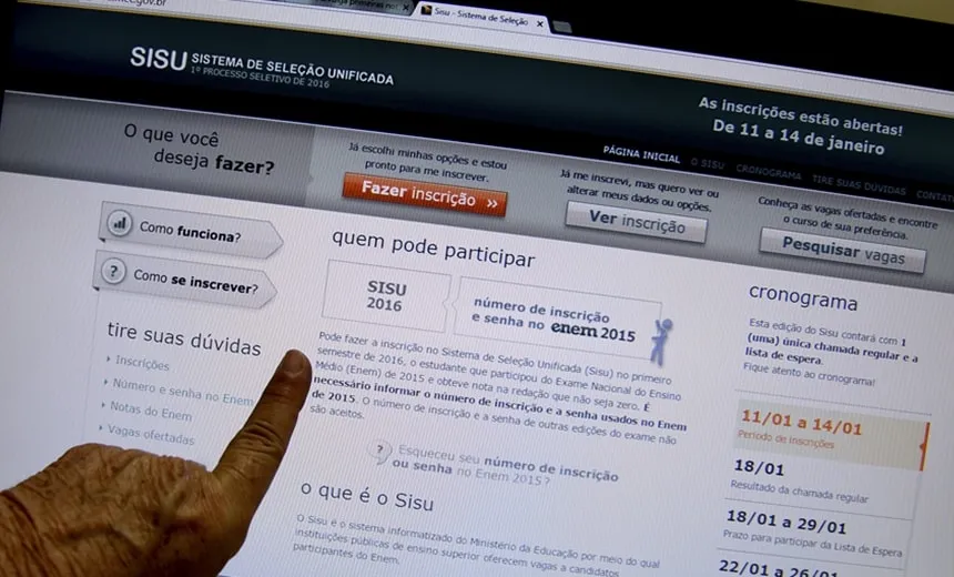 Inscrições do Sisu 2019 começarão na próxima terça-feira